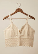 Top corto de algodón - Gracia - Beige