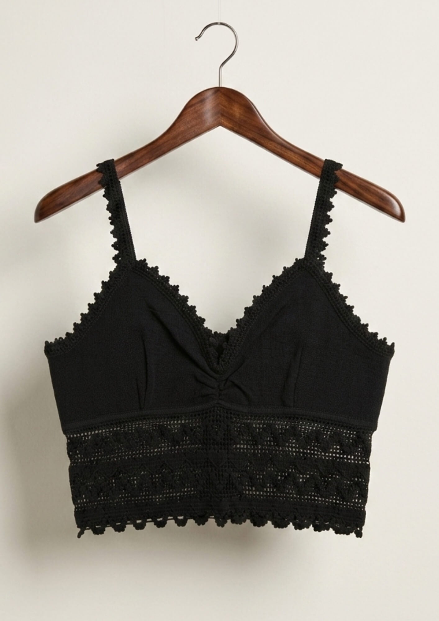 Cotton crop top - Gracia - Black