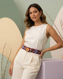 Cinturón bordado - Pétalo