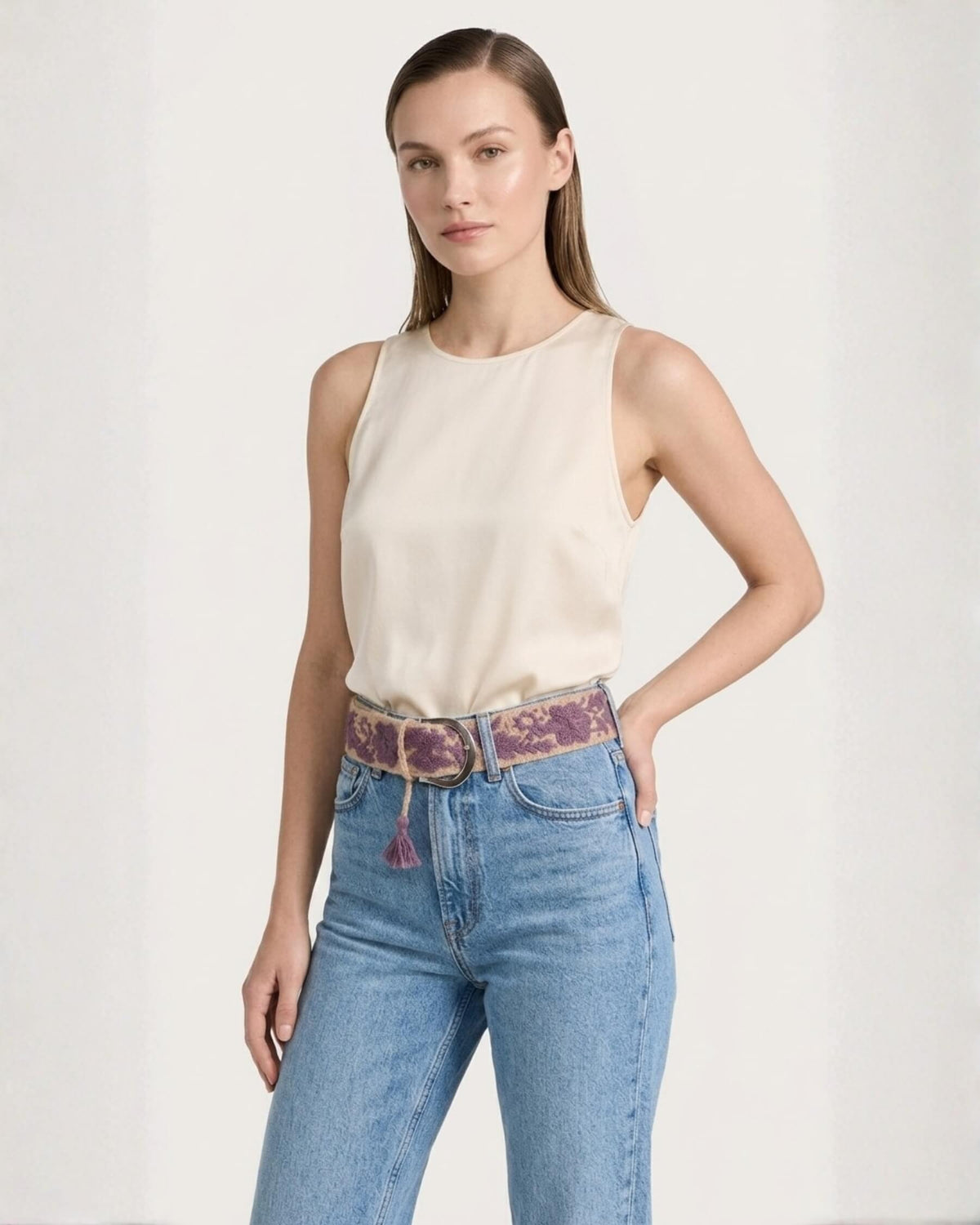 Embroidered Belt - Violeta