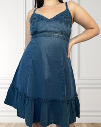 Short summer dress - Liana - dark blue