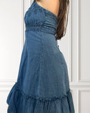 Short summer dress - Liana - dark blue