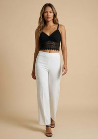 Cotton crop top - Gracia - Black
