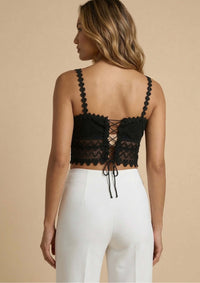 Cotton crop top - Gracia - Black