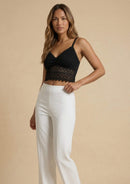 Cotton crop top - Gracia - Black
