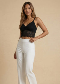 Cotton crop top - Gracia - Black
