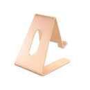 Mobile phone stand / tablet stand made of aluminum - platinum gold