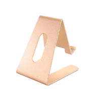 Mobile phone stand / tablet stand made of aluminum - platinum gold