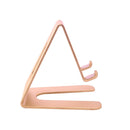 Mobile phone stand / tablet stand made of aluminum - platinum gold