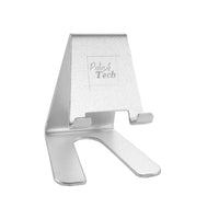 Mobile phone stand / tablet stand made of aluminum - titanium silver