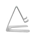 Mobile phone stand / tablet stand made of aluminum - titanium silver