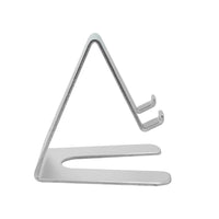 Mobile phone stand / tablet stand made of aluminum - titanium silver