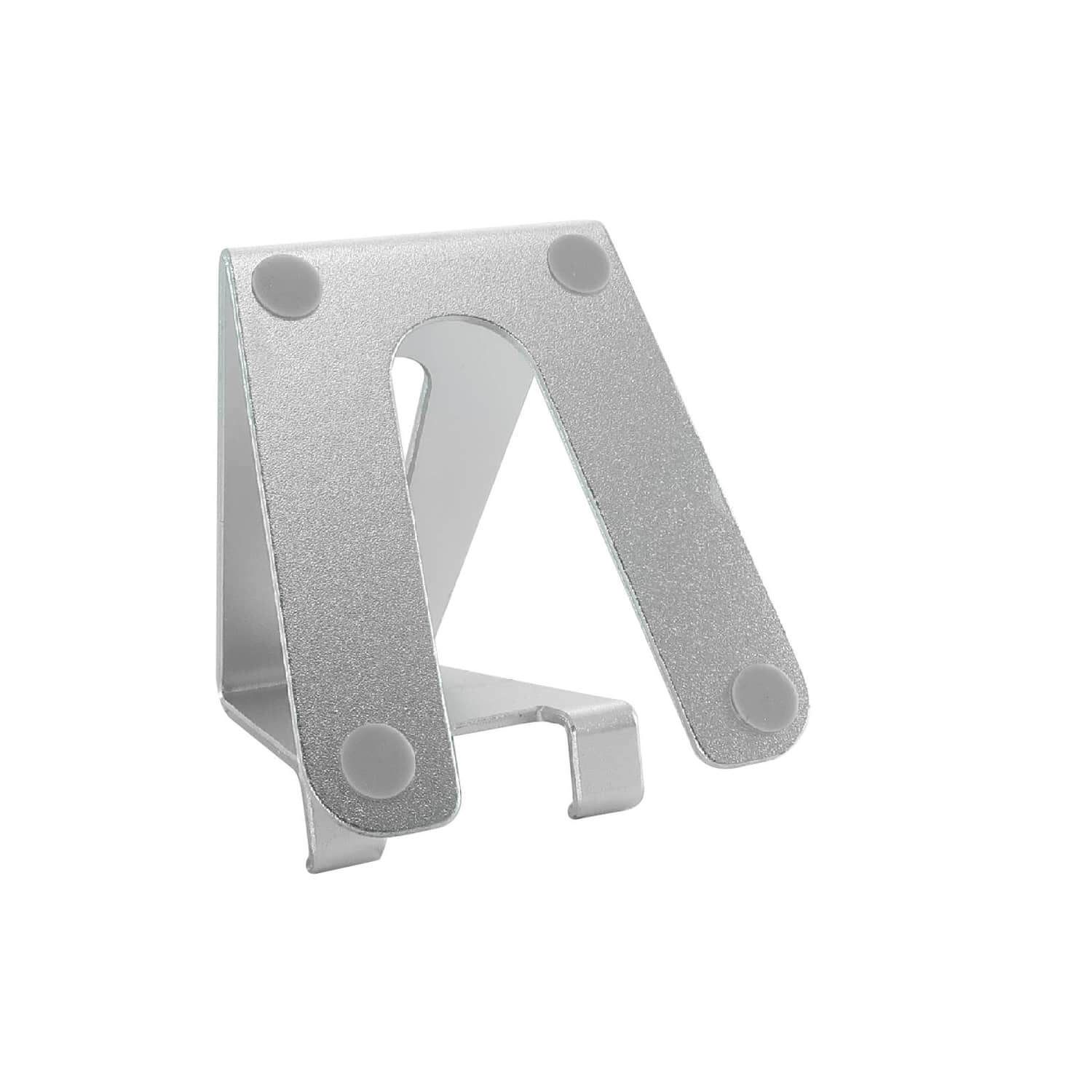 Mobile phone stand / tablet stand made of aluminum - titanium silver