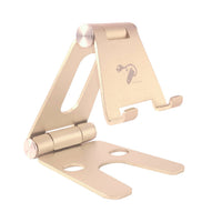 Mobile phone holder / tablet holder made of aluminum - Premium - Platinum-Gold