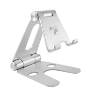 Mobile phone holder / tablet holder made of aluminum - Premium - Titanium Silver