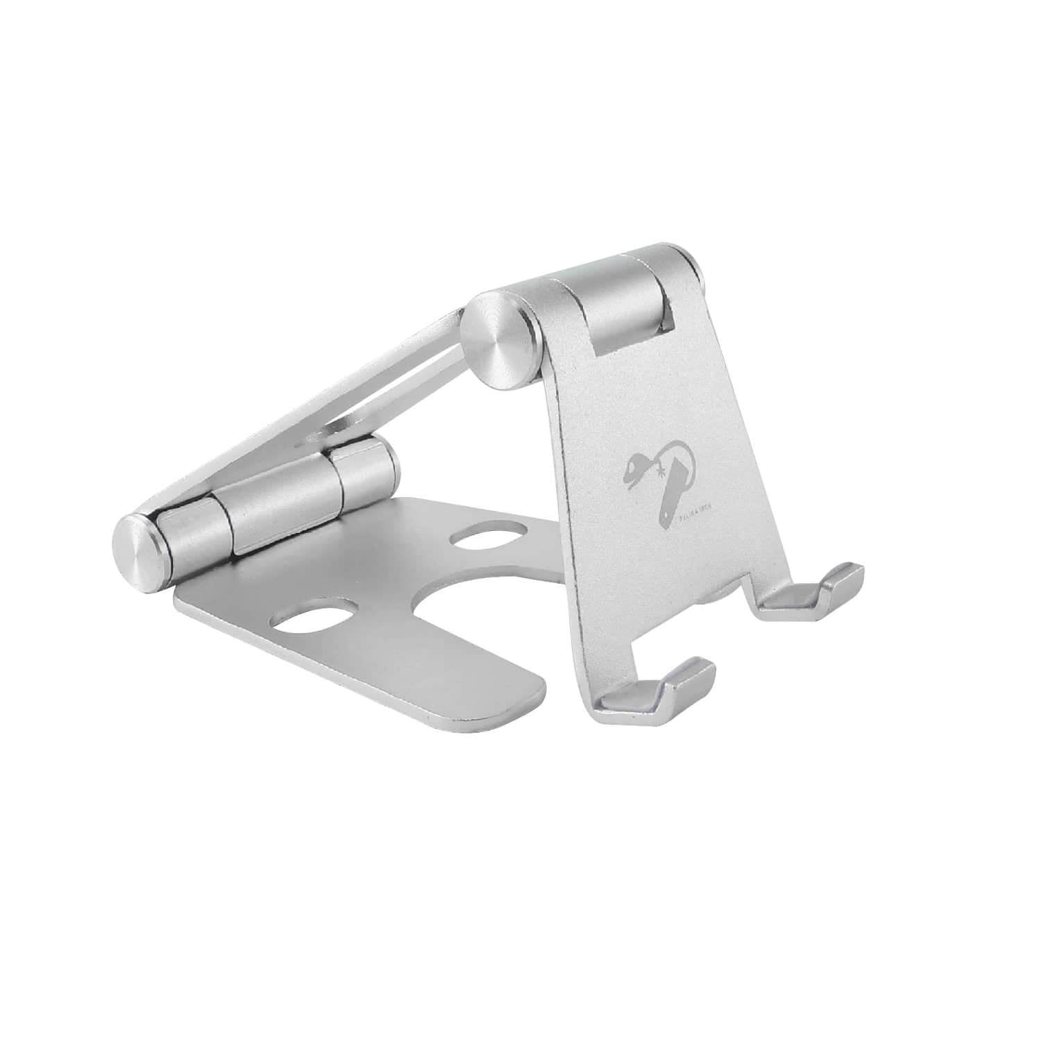 Mobile phone holder / tablet holder made of aluminum - Premium - Titanium Silver