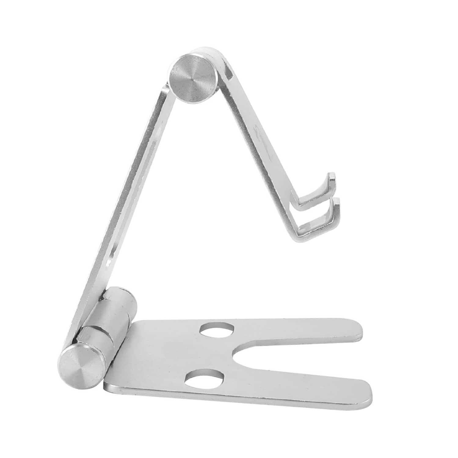 Mobile phone holder / tablet holder made of aluminum - Premium - Titanium Silver