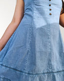 Short summer dress - Ciprés - Light blue