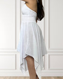 Halterneck tie-front dress - Magnolia - White
