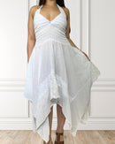 Halterneck tie-front dress - Magnolia - White