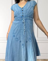Midi summer dress - Chinchin - Light blue