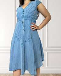 Midi summer dress - Chinchin - Light blue