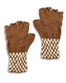 Baby Alpaca Mittens - Trenzas Camel Brown