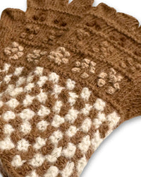 Baby Alpaca Mittens - Trenzas Camel Brown