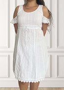 Off-shoulder summer dress - Siembra - White