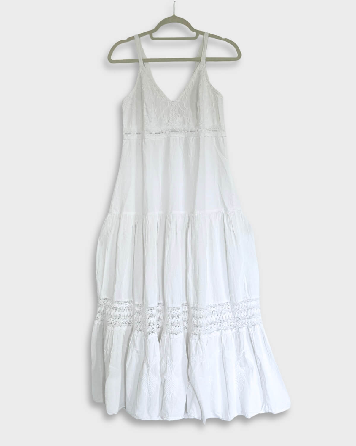 Vestido largo vaporoso - Tevetia - Blanco