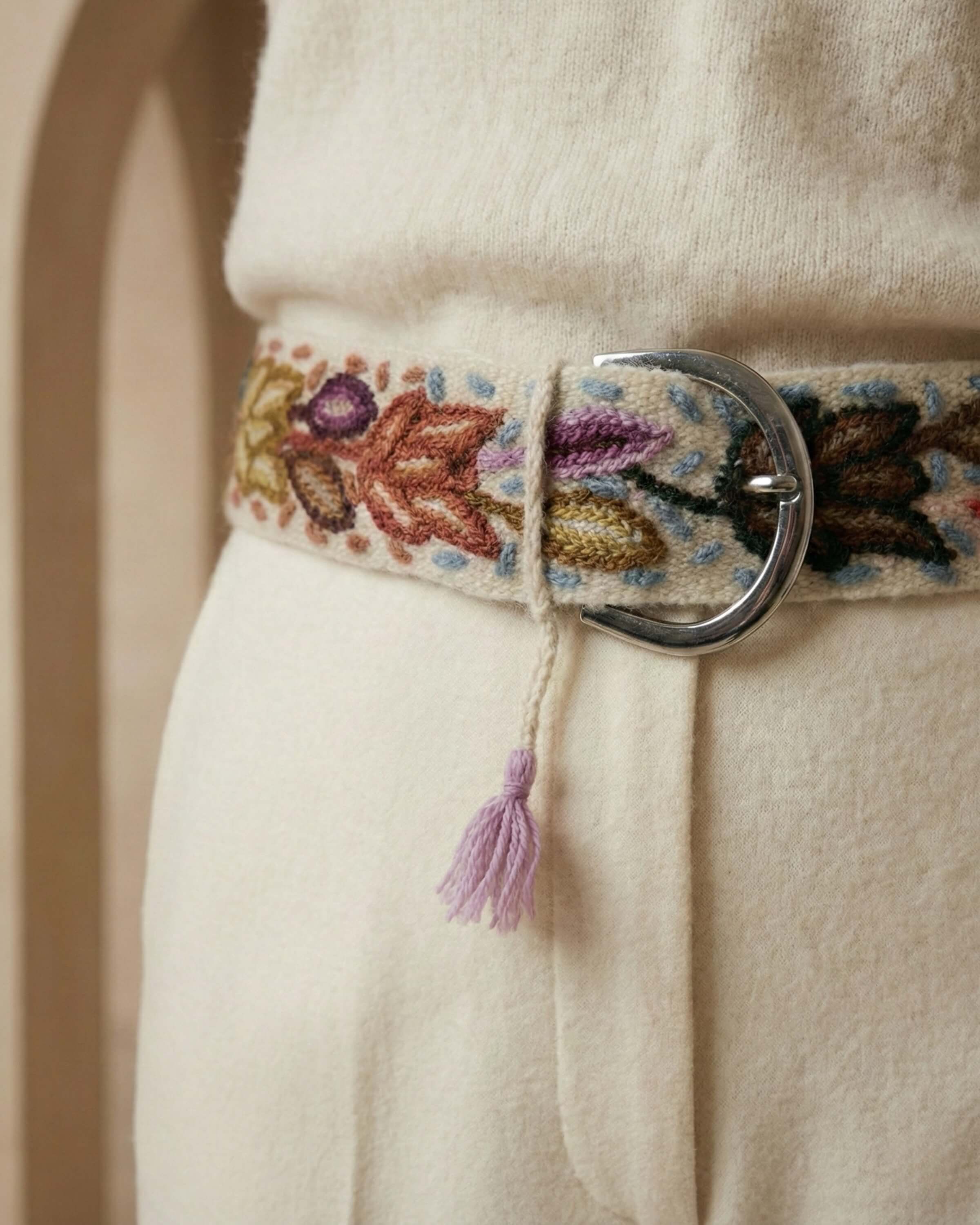 Bestickter Gürtel - Azulina