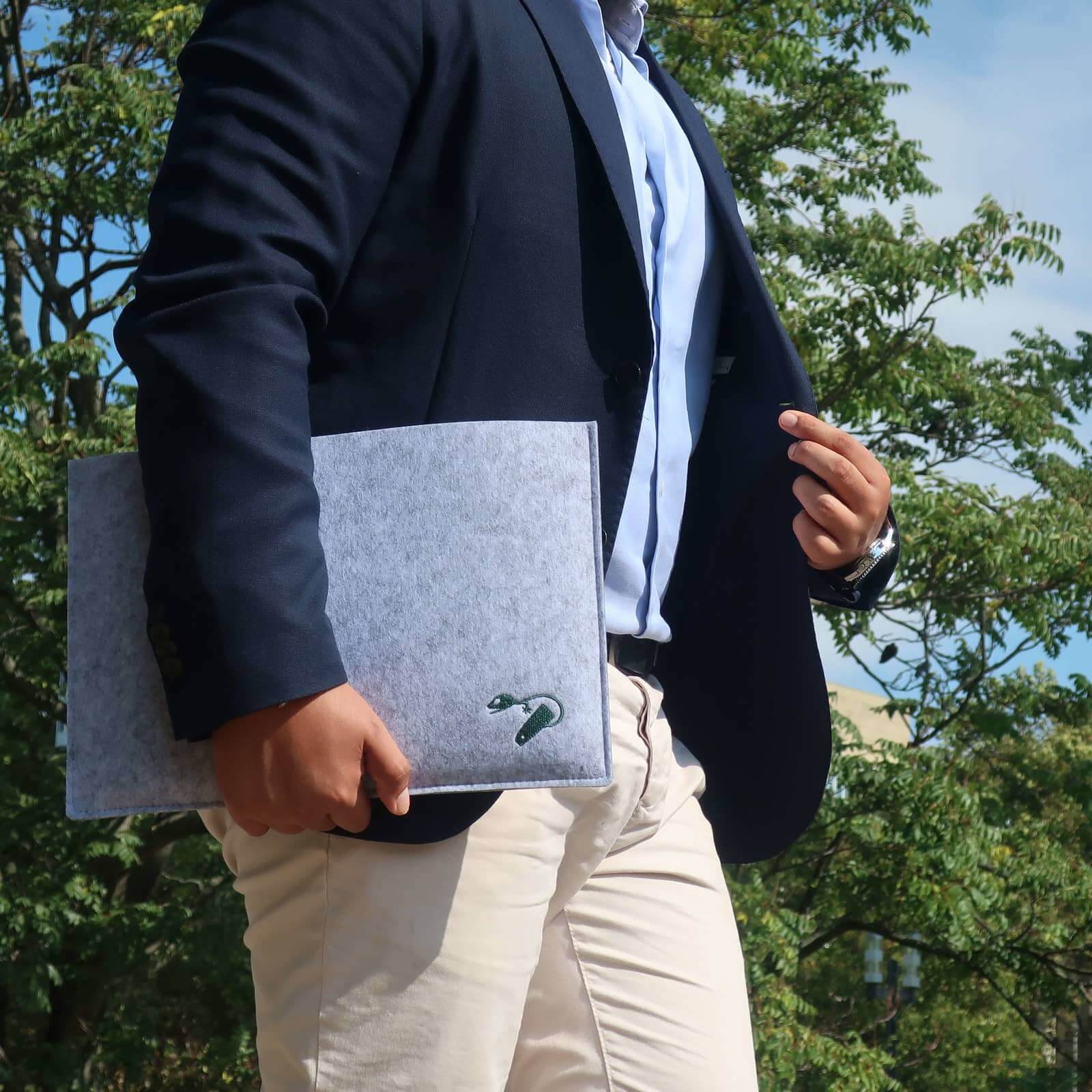 Funda de fieltro para portátil Business - Gris