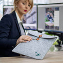Felt Sleeve for Laptop Travel - Grey
